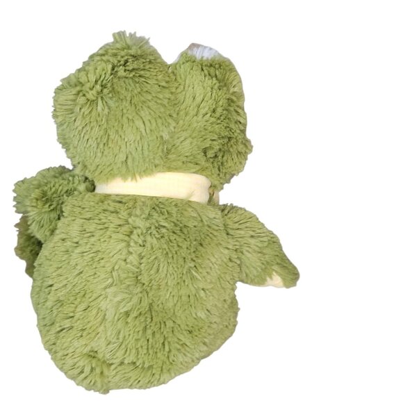 Animal Adventure‎ Green Frog Plush Stuffed Animal Yellow Gingham Bow 11" 2012 - Picture 4 of 10